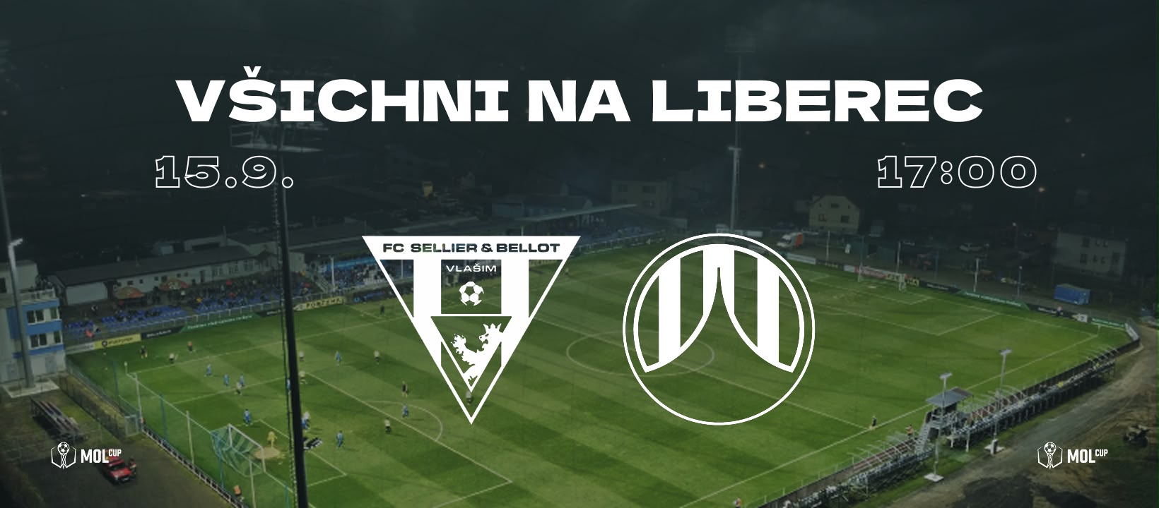 Oficiální vizuál FC Sellier a Bellot Vlašim k pohárovému zápasu se Slovanem Liberec