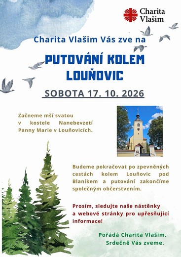Plakát akce Putování kolem Louňovic